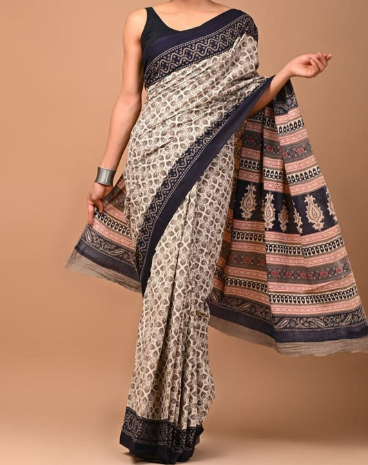 Jaipuri Mul-Cotton Saree