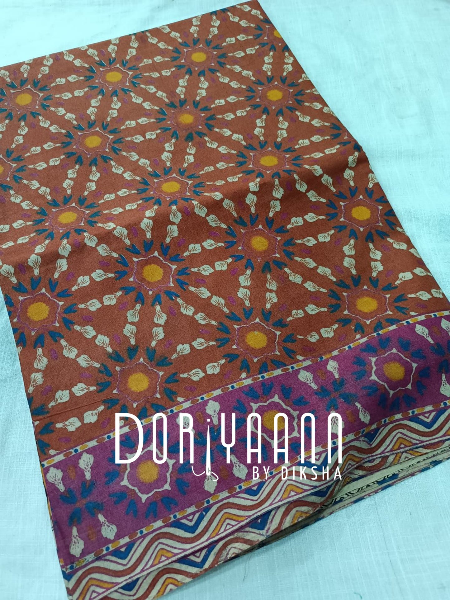 Handcrafted Vegetable-Dyed Cotton Kalamkari Saree