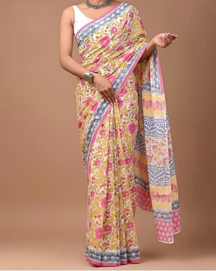 Jaipuri Mul-Cotton Saree