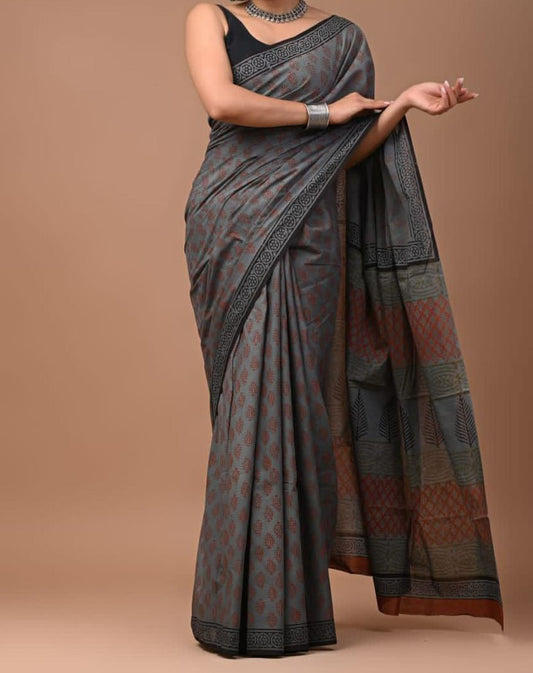 Jaipuri Mul-Cotton Saree