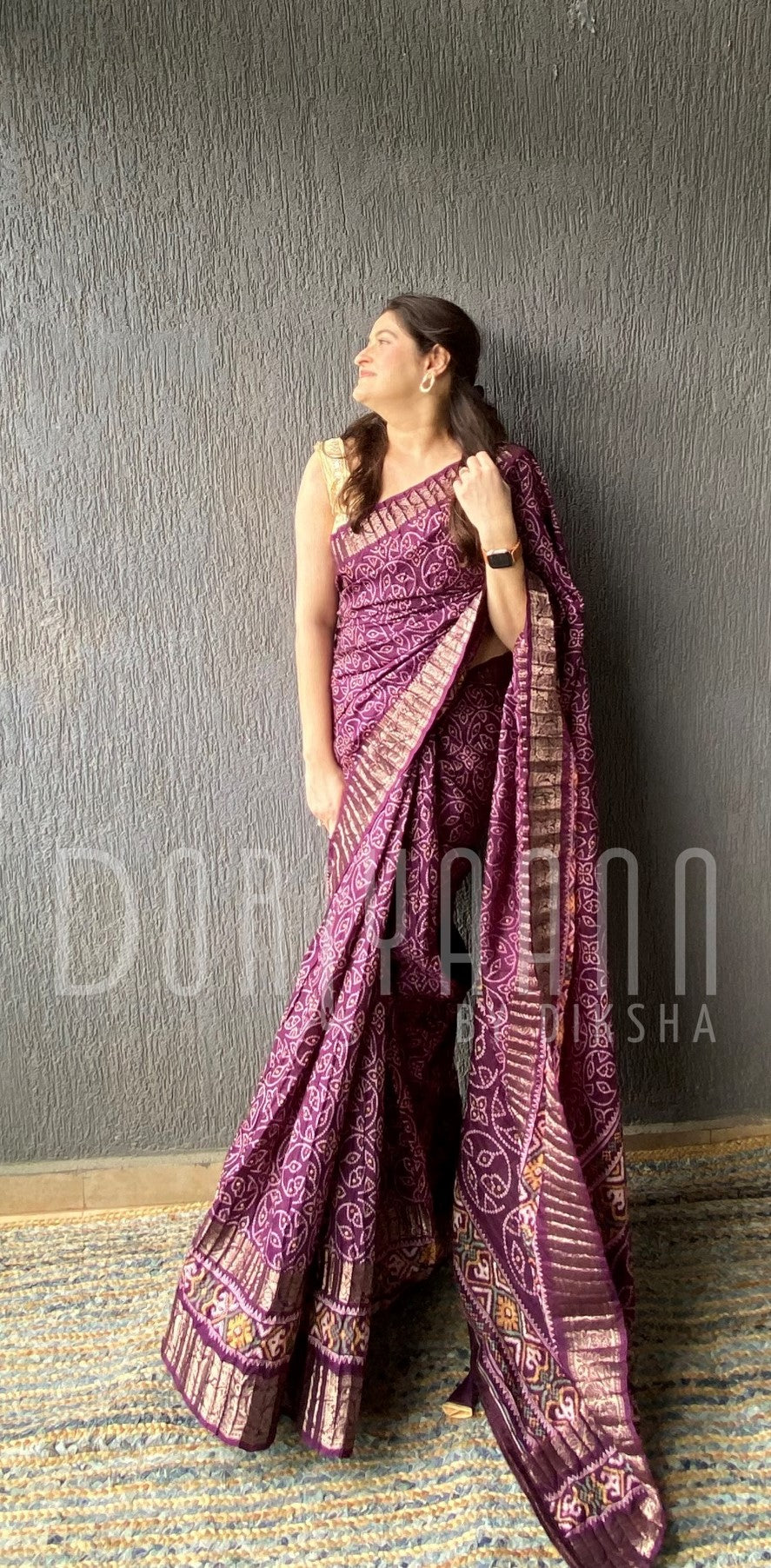 Bandhej Silk Saree