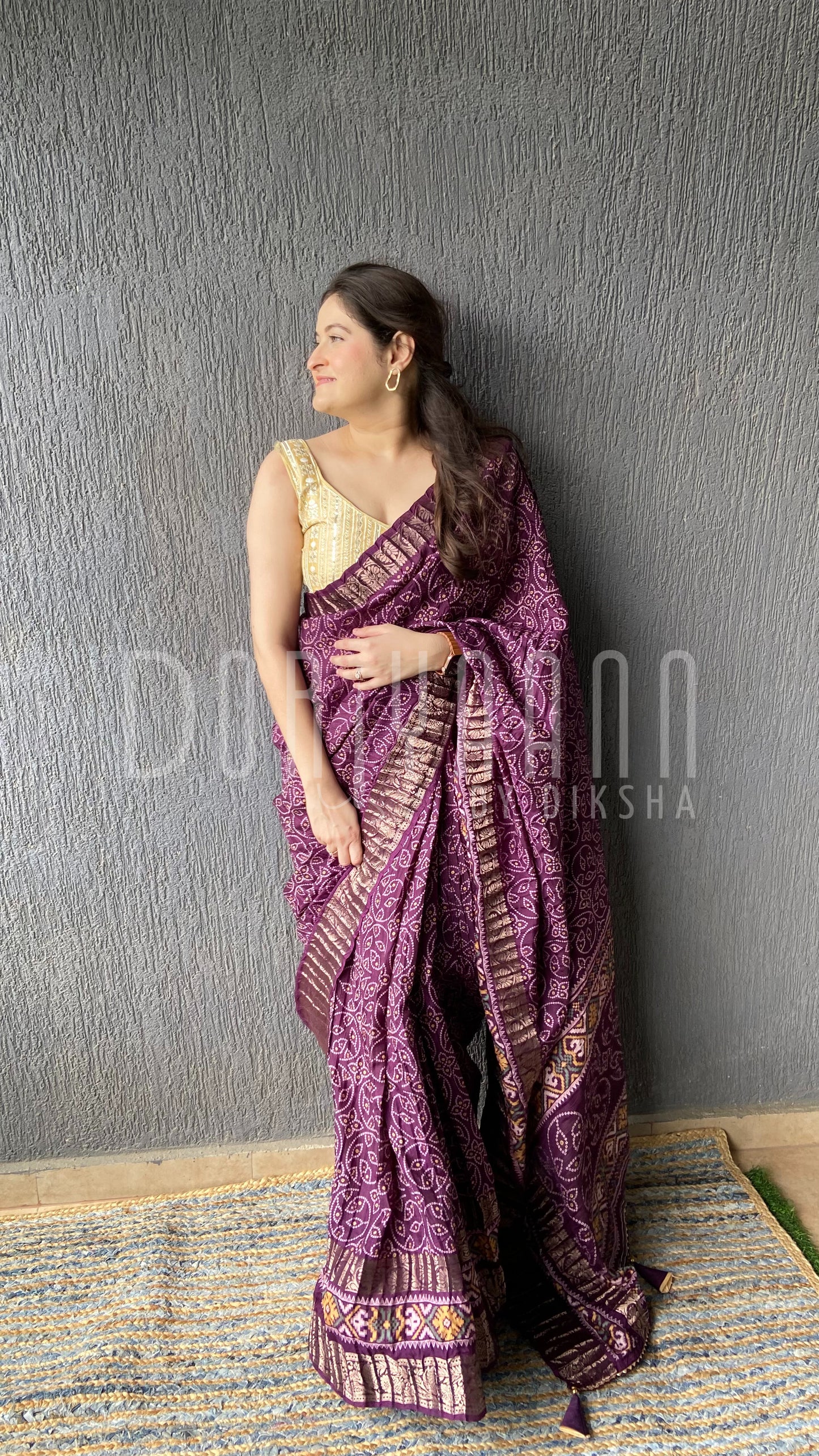 Bandhej Silk Saree