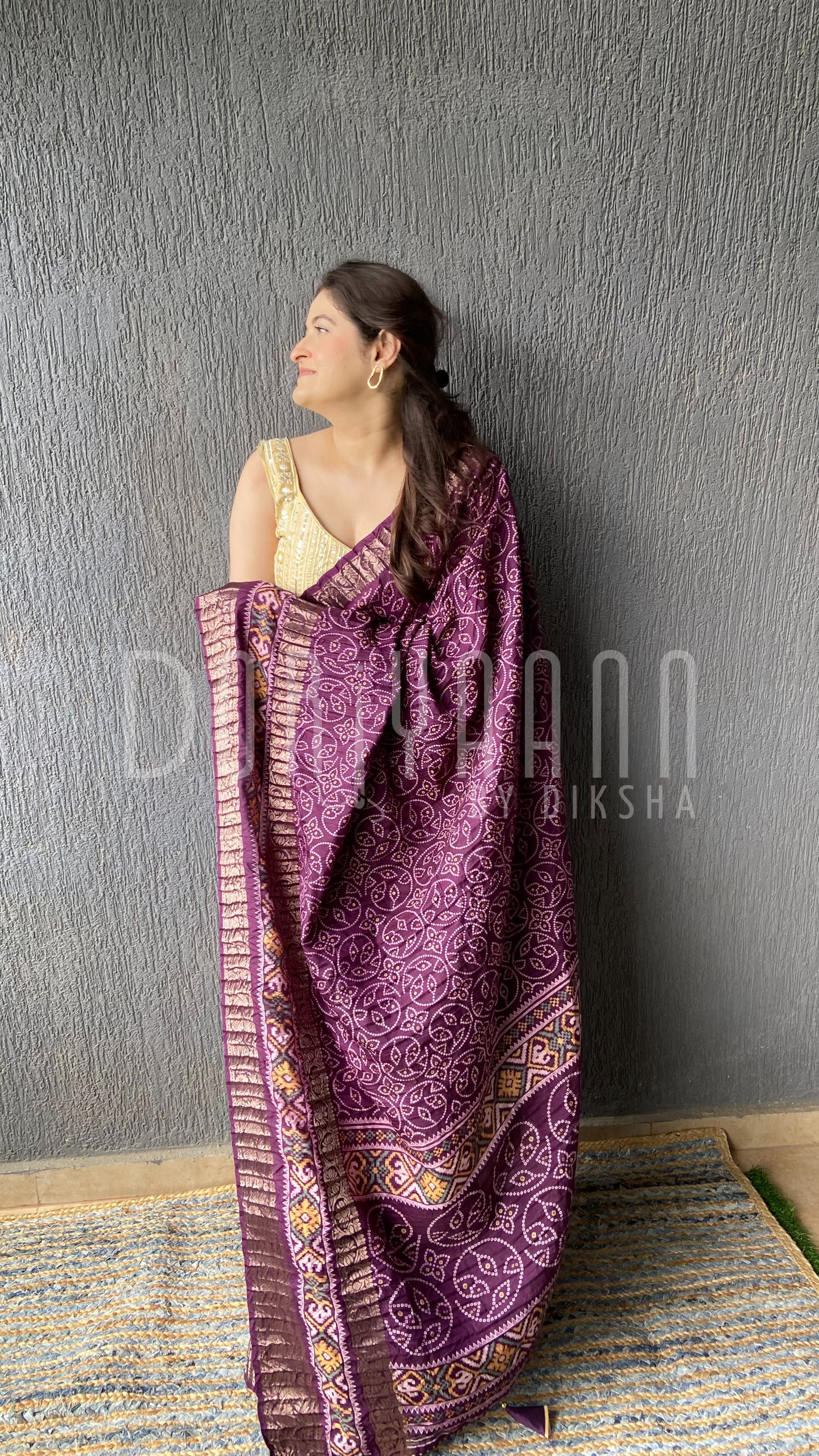 Bandhej Silk Saree