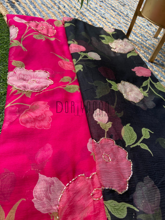 Radiant Pure Chiffon Cut Dana Saree