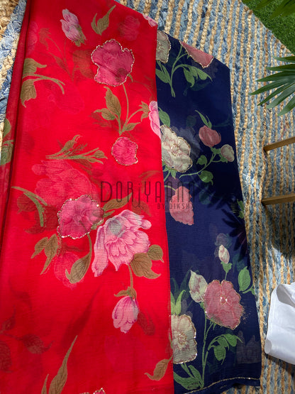 Radiant Pure Chiffon Cut Dana Saree