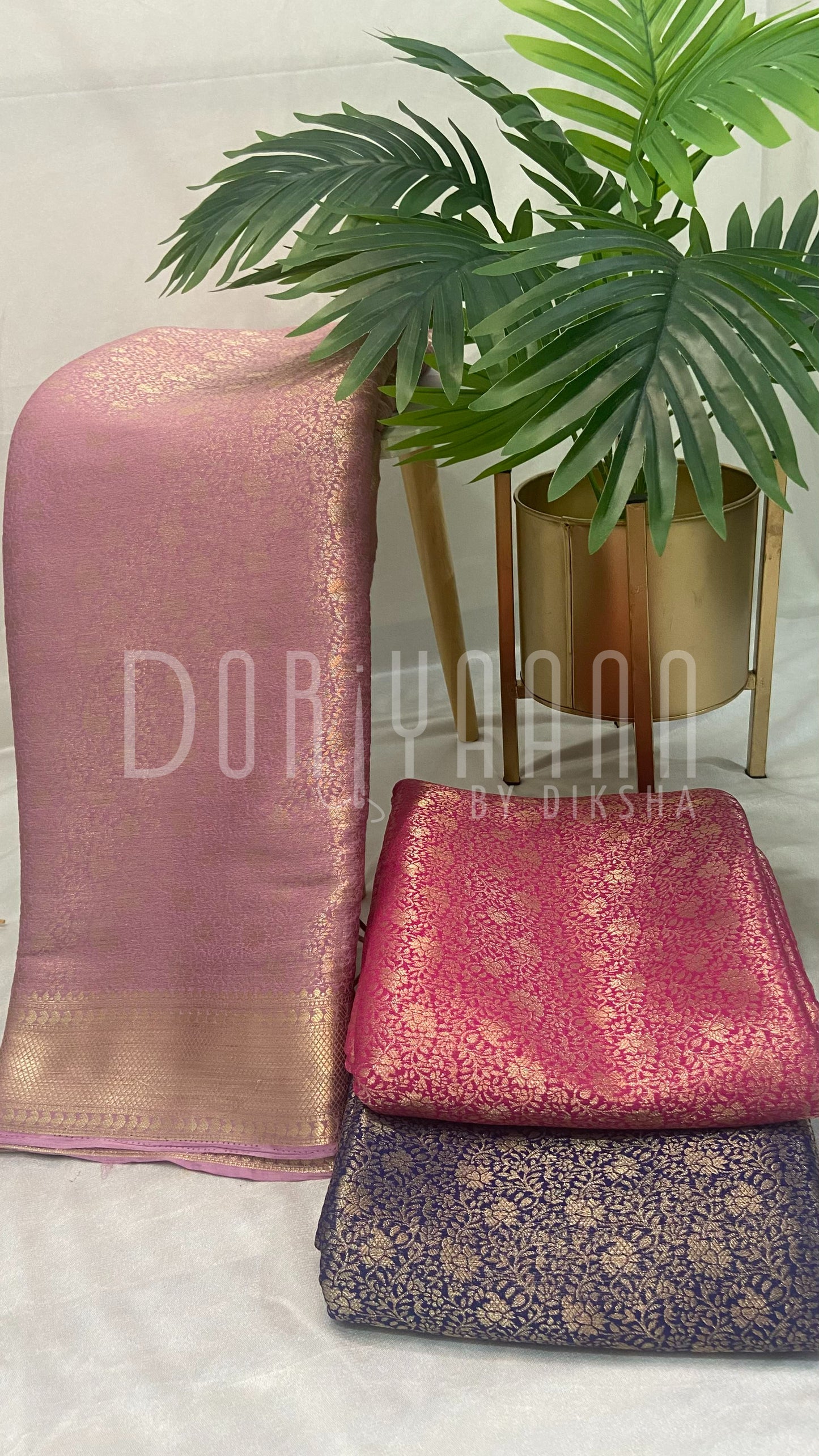 Luxurious Tanchoi Georgette Silk Saree